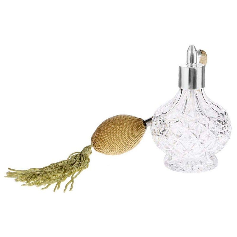 Topxome 100ml Clear Crystal Vintage Style Perfume Bottle Gold Long Spray Tassels Atomizer Pump Refillable Glass Bottles Lady Makeup Tool - Image 4